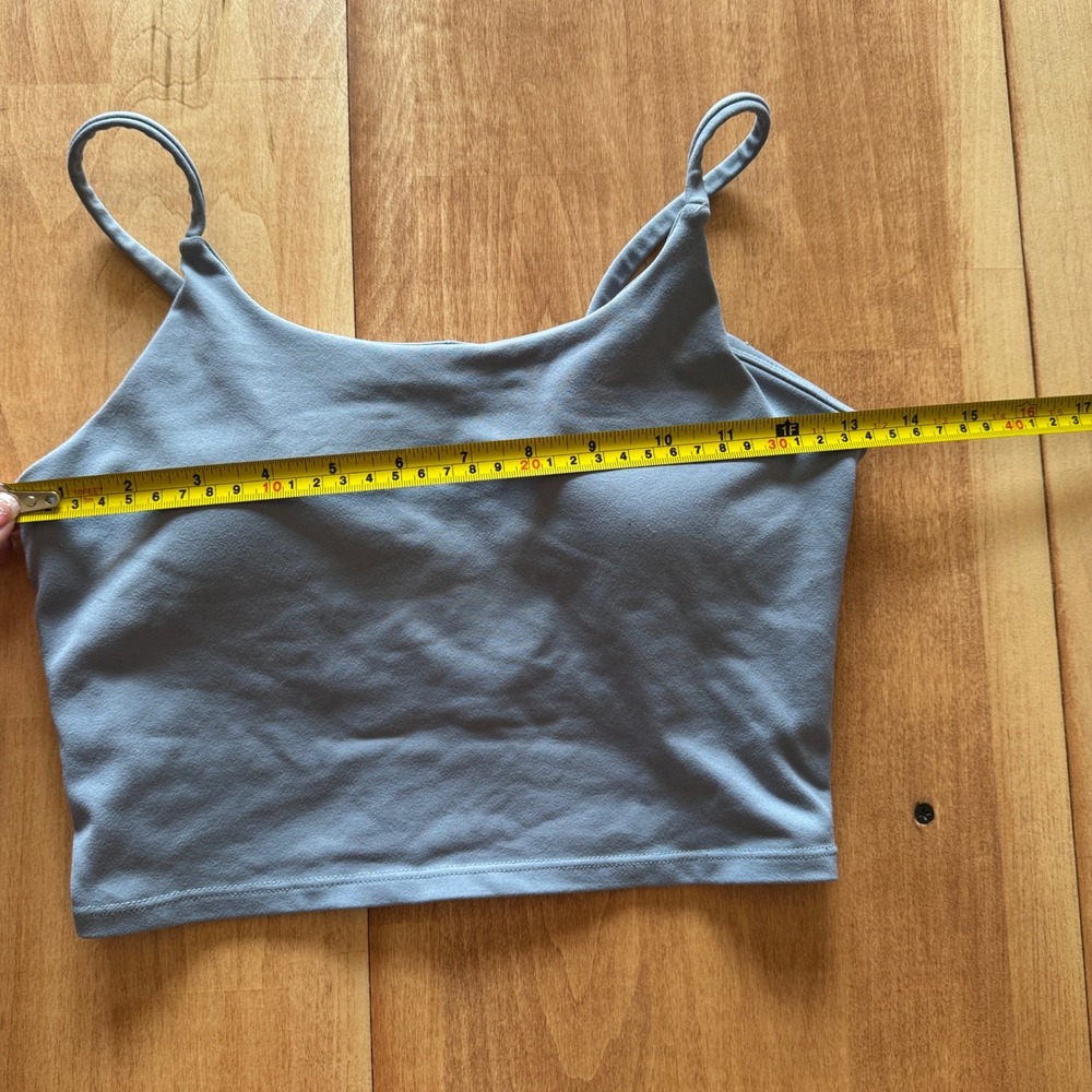 Align Type Tank Top Blue Nulu Cropped Built-in Bra‎ Activewear Womens